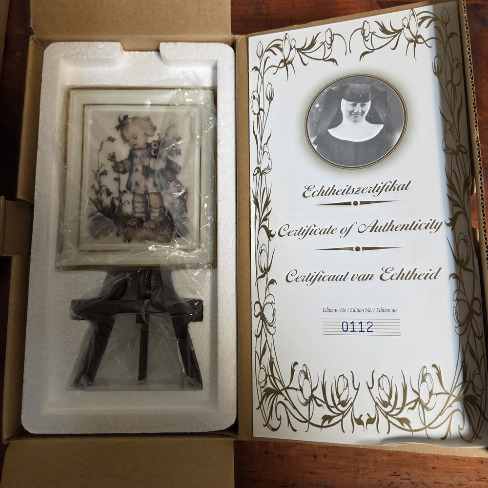 Hummel Vintage Style Framed Art with Easel - NEW